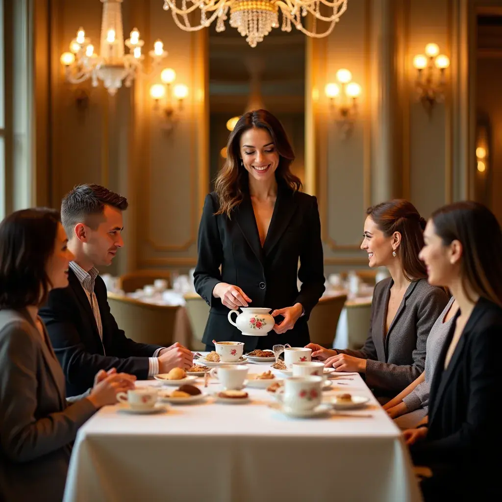 Két ember, akik együtt élvezik a teázást a természetben.